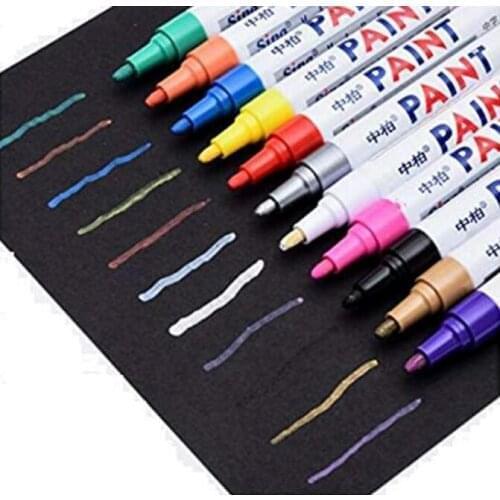 Car Styling Colorful Waterproof Pen Car Tyre Tires Tread CD Metal Permanent Paint Markers Graffiti Oily Marker Pen