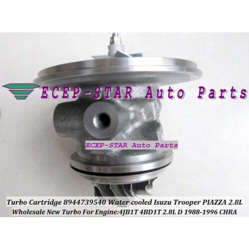 Free Ship Turbo Cartridge CHRA Core RHB52 VI58 8944739540 Water -C Turbocharger For ISUZU Trooper 4JB1T PIAZZA 2.8L 88-96 4BD1T