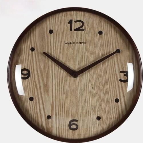 Large Modern Design Wall Clock Living Room Japanese Korean Style Wooden Wall Clocks Rustic Home Decor Office Reloj De Pared 3d