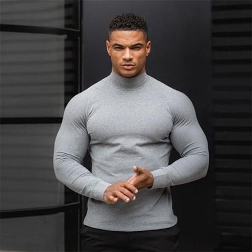 Quick dry Long sleeve Shirt Men Gym Fitness T-shirt Male Sport T-shirt Bodybuilding Skinny Tee Tops Spring New Workout Clothing