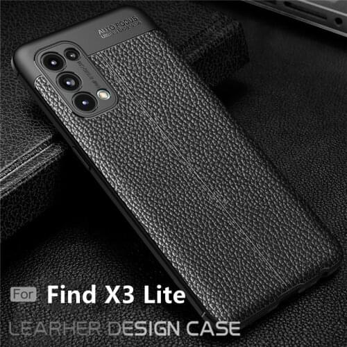 For Cover OPPO Find X3 Lite Case For Find X3 Lite Capas Back Bumper Soft Shockproof TPU Leather For Fundas Find X3 Lite Cover