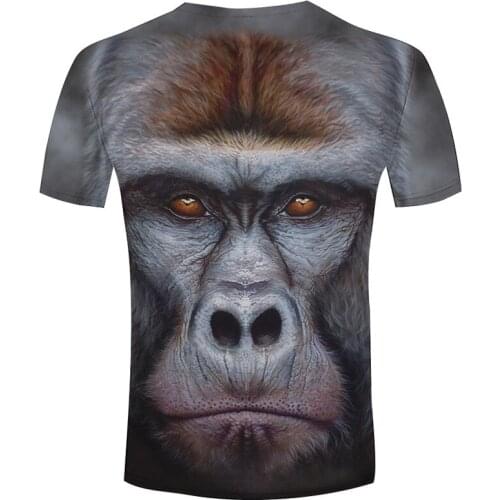 Fun novelty animal orangutan/monkey t-shirt men women 3D printed T shirt Harajuku style t-shirts summer O-neck tops Short Sleeve
