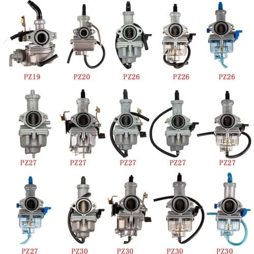 Motorcycle Carburetor PZ19 PZ20 PZ26 PZ27 PZ30 Hand Cable Chock Carb For 50cc-250cc Dirt Bike ATV Quad Go kart