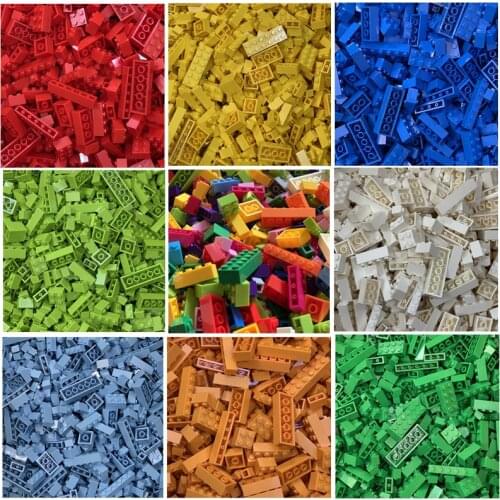 500 Grams Bricks 1x1 1x2 ... 2x6 Parts Mixed 8 Sizes fit for 3005 3004 3010 3009 3003 3002 3001 2456 Building Blocks DIY Toys