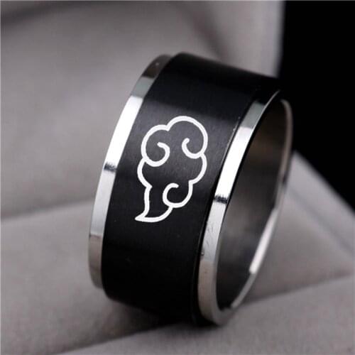 Anime Cosplay Cloud Rings Japanese Style Animation Cosplay Band Stainless Steel Jewelry Titanium Steel Mens Rings