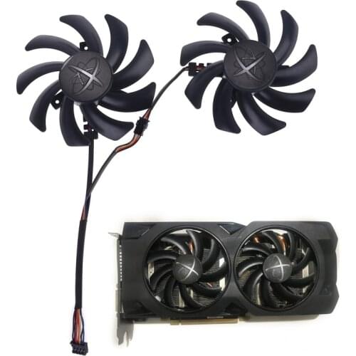 2pcs 85mm 480/470 Graphics 4Pin 0.35A VGA Cooler Fan for XFX R9 390/390X 8G RX480 RX470 Video Card Cooling Fan