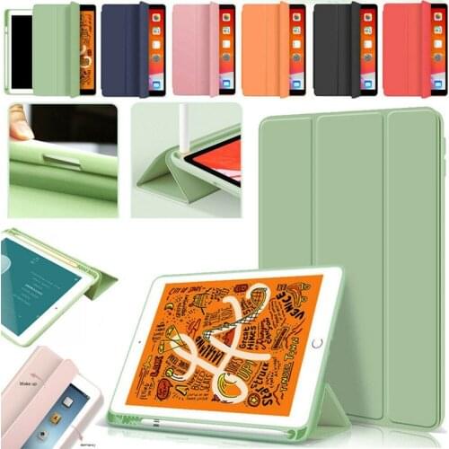 Magnetic Stand For iPad Mini 5 Air 1 2 3 4 7 8 Case with Pencil Holder Soft Silicone Smart Cover For Aipad Pro 11 12 9 2021 2020