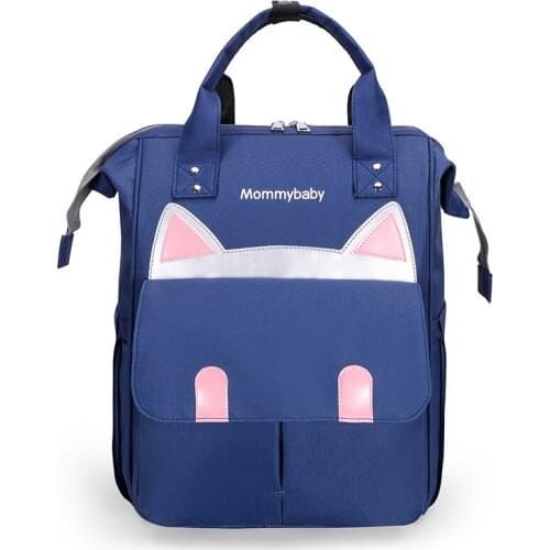 Fashion Cat Type Women Mom Bag,Waterproof Lightweight Large Portable Capacity Kitty Mommy Infant Backpack Design, Diaper Bag