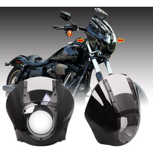 Motorcycle Clear Quarter Front Headlight Fairing Windscreen For Harley Sportster XL 883 1200 1988-Up Dyna