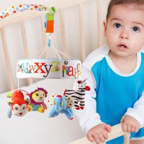 Baby Musical Crib Mobile Hanging Rotating Bell With Melodies Emotion Ease Infant Bed Decoration Toy Babies Appease Plush Toys