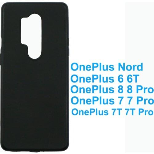 Soft TPU Case For Oneplus 6T 7T 8 Pro Case Silicone Cover For Oneplus 8 Nord Z Bumper Black Protector Case Shockproof Funda Capa