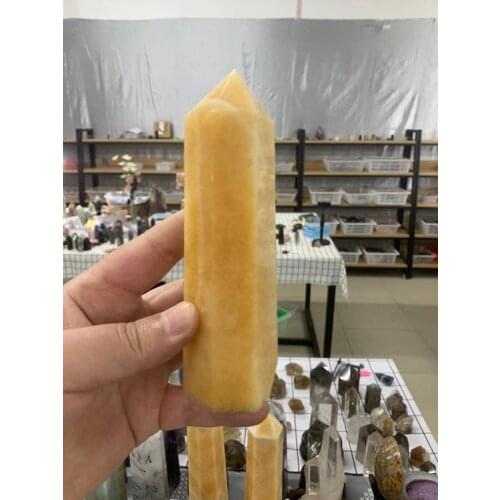 Natural Stone tower yellow dragon jade crystals wand point feng shui chakra quartz crystals points and healing crystal stones