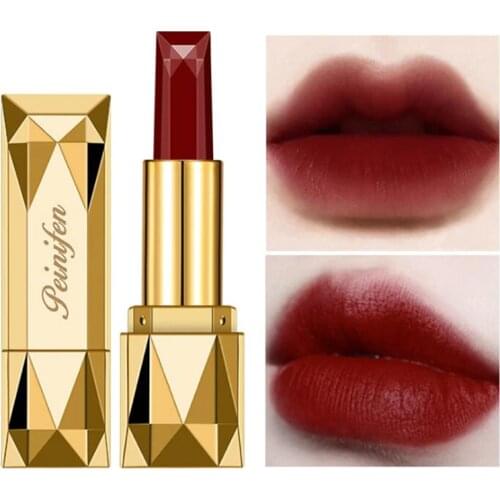 New Fashion Diamond 1pcs Bright Moisturizer Makeup Lipstick,Charm Silky Soft Colored No Shading Lip Stick,Hydrating lip balm