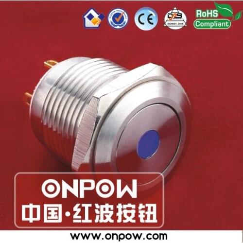 ONPOW 16mm momentary LED pushbutton switch GQ16F-10D/J/B/12V/S