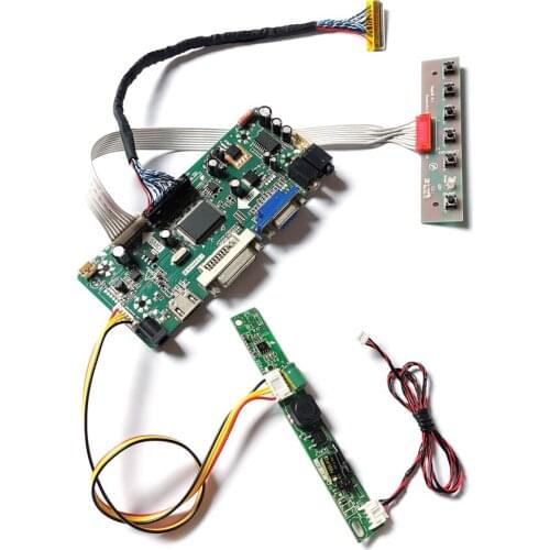 Fit DV215FHM/HM215WU1/HM236WU1/MT207FHM VGA DVI 60Hz WLDE 1920*1080 LVDS matrix 30 Pin monitor controller board DIY kit