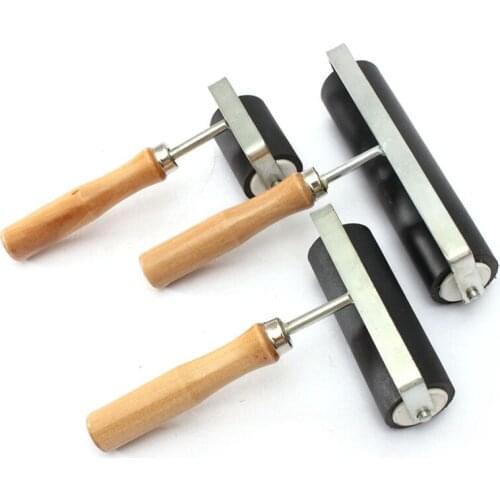 1Set 3 Sizes 5/10/15cm Heavy Duty Hard Rubber Roller Printing Ink Lino Artists Art Craft Tool Paint Tool Sets