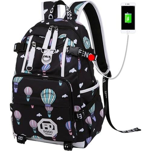 Women Backpack for School Teenagers Girls Stylish School Bags Ladies USB Charging laptop Backpack Female Bookbag Mochila