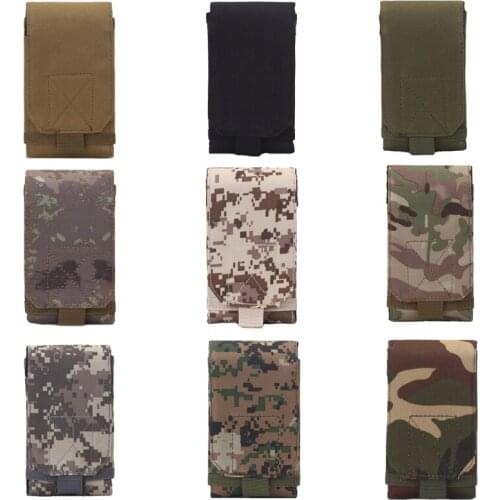 Outdoor Phone Bag Moll Cellphone Pouch Belt Pouch Waist Fanny Bag Military Phone Case for Hunting Shooting Camping G99D