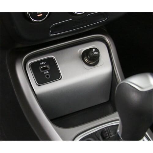 USB & Cigarette Lighter Cover Sheet Trim for Jeep Compass 2017+ Stylish Car Accessories Car Interiror Decoration Brand New