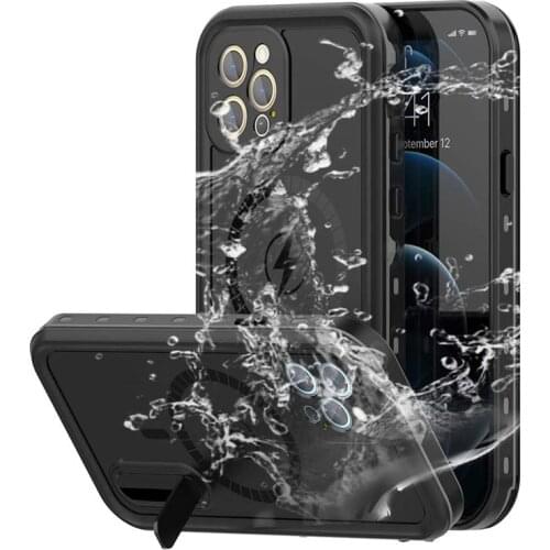 Waterproof Case for iPhone 11 12 Pro Max Mini Case For iPhone12 11 Armor Dustproof Diving Funda Coque Luxury Phone Cover Holder