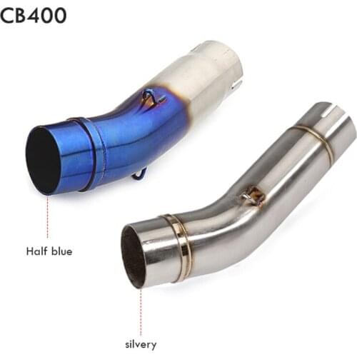 Cb400 Mid Link Pipe Motorcycle Exhaust Muffler Stainless steel Middle Link Pipe Tube Slip On For Honda cb400 exhaust pipe