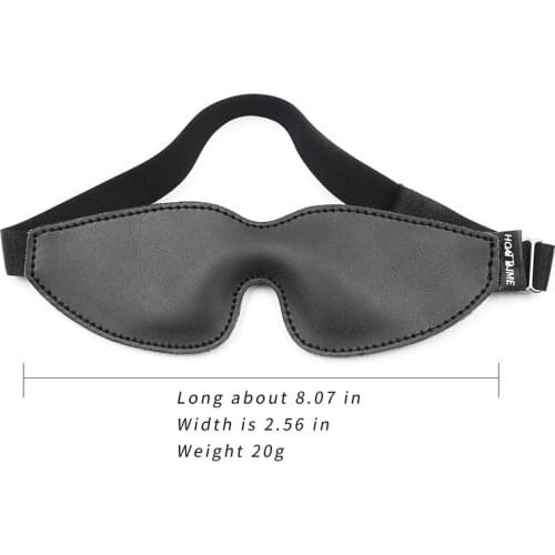 Adults Games Sex Toys with Pure Color Leather Eye Mask for Women Men Fetish Bdsm Bondage Blindfold Cover Flirting