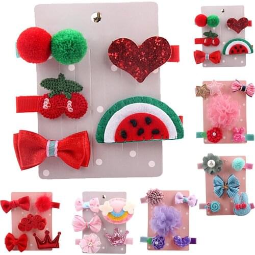 Girls Hair Pin 5Pcs Kids Infant Hairpin Baby Girl Cartoon Animal Motifs Hair Clip Set Hair Accessories For Girls Gift