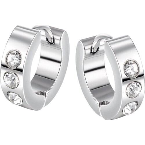 POTCET Korea 2021 Trendy Fashion Womens Stainless Steel Geometric Titanium Steel Stud Earrings Hip Hop Free Shipping Jewelry