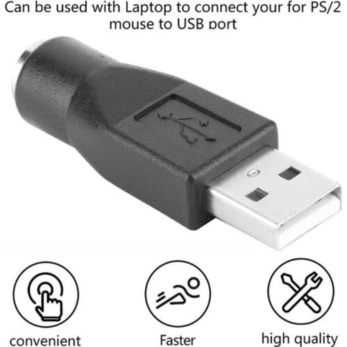 Female to USB Male Converter Female Adapter Converter USB Connector for PC To for Sony Ps2 Keyboard Mouse