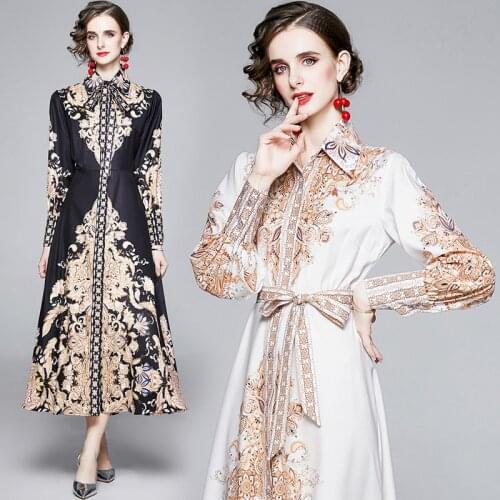 Women Autumn Long Maxi Chiffon Dress Festa High Quality Elegant Party Robe Femme Vintage Designer A-Line Vestidos