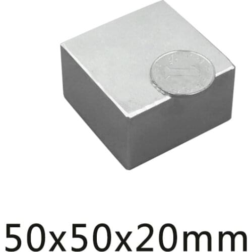 1PC 50x50x20 mm Thick Rare Earth Neodymium Magnet Super Powerful Strong Magnets 50x50x20mm Big Block 50*50*20 mm