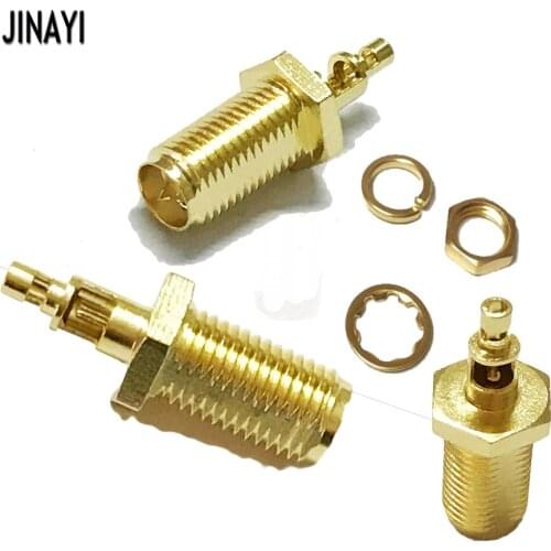 100 pcs RP-SMA Jack Female Nut Bulkhead RF Connector For 1.13 0.81 1.13mm IPX U.FL Pigtail Coax Cable