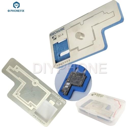 3D Mechanic BGA Reballing Stencil Template A12 CPU PCB Groove BGA Reballing Stencil Template for iPhone X Motherboard Repair