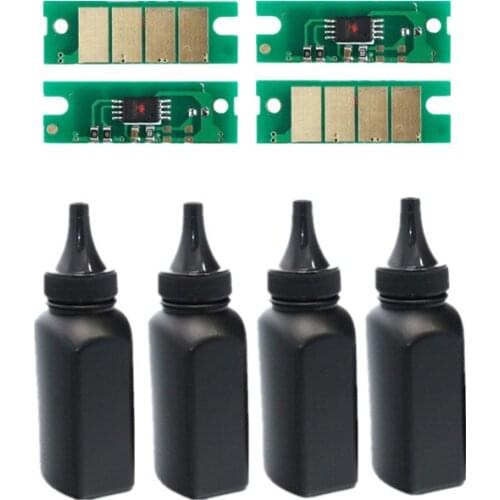 4Pcs Toner Powder 4Pcs Reset Chip for Ricoh SP150 SP150SU SP150W SP150SUW SP 150 150SU 150W 150SUW Cartridge Refilling