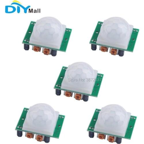 5pcs/lot HC-SR501 Pir Infrared IR Sensor Body Motion Detector Module for Arduino Security Alarm