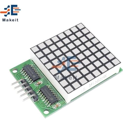 8x8 Square Matrix Red LED Display Dot Module 74HC595 Driver Module Red Pixels For Arduino UNO R3 MEGA2560 Raspberry Pi