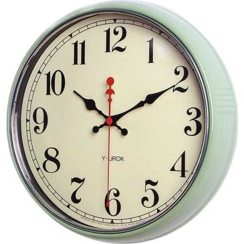 American Large Wall Clock Vintage Shabby Chic Living Room Retro Clocks Wall Home Decor Bedroom Decorative Bar Horloge Gift SC624