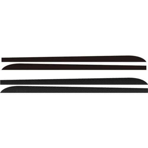 2pcs Car Stickers Black/Carbon Fiber Black Auto Side Skirt Sill Stripe Body Decals for BMW 1 3 4 5 6 Series F30 F35 F31