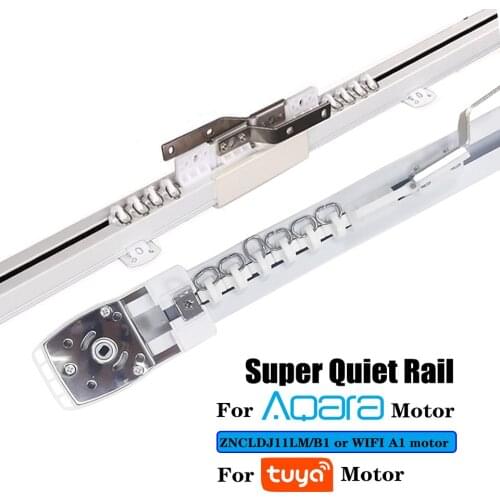 Super Silent Electric Curtain Track for Aqara zigbee motor/Aqara A1/you pin B1 motor Smart Home Curtain Rail Control System
