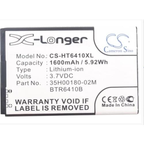 Cameron Sino 1600mAh battery for HTC ADR6410 ADR6410L ADR6410LVW Droid Incredible 4G LTE Fireball 35H00180-02M 35H00181-01M
