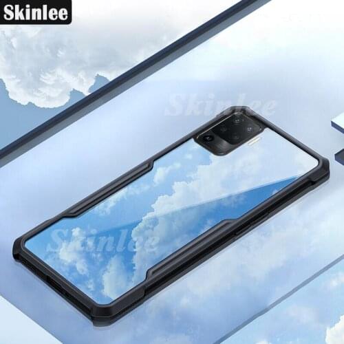 Skinlee Case For OPPO A94 Official Original Case Shockproof Clear With Soft Frame For oppo A94 Cover