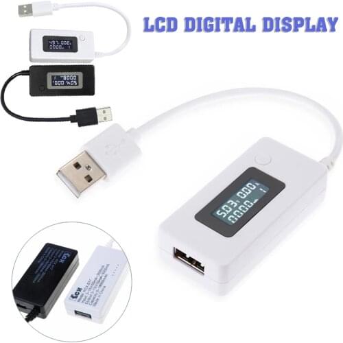 USB 2.0 Digital Voltage Current Meter Mobile Power Charger Tester Mini LCD Screen Display Analysis Instruments Current Meters