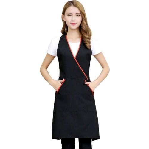 Catering Staff Apron Beauty Salon Beautician Work Clothes Apron Nail Waitress Sleeveless Skirt Female Supermarket Apron
