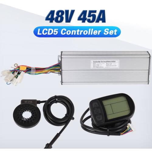 48V 1500W 45A Controller LCD5 display Meter PAS Set E-bike Conversion kit Sine wave Hall Sensor