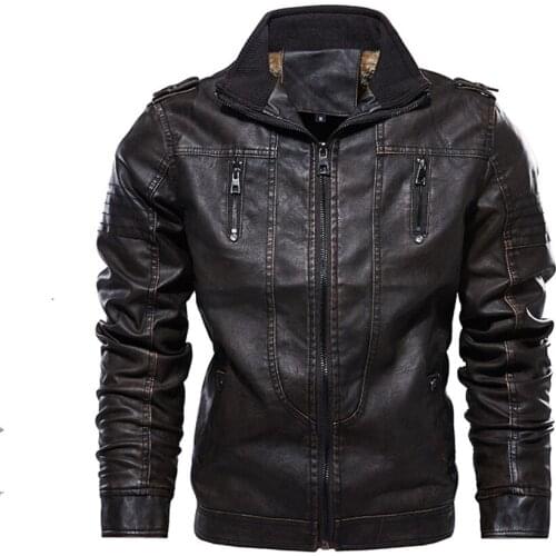 Mens PU Jackets Outwear Leather Biker Coat Men 2019 Cool Motorcycle Jacket Male Winter Autumn Jaquetas De Motocicleta 4XL