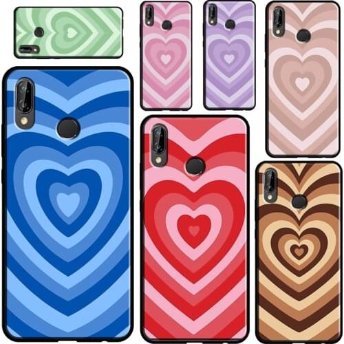 Latte Love Brown Heart Aesthetic Case For Huawei P20 P30 Pro P40 P10 Lite Mate 20 Pro Case For Huawei P Smart Z 2019 2021