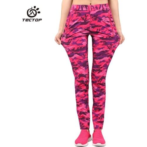 Summer Eastic Hiking Pants For Women Water Resistant Quick Dry Breathable Camo Camping Trousers