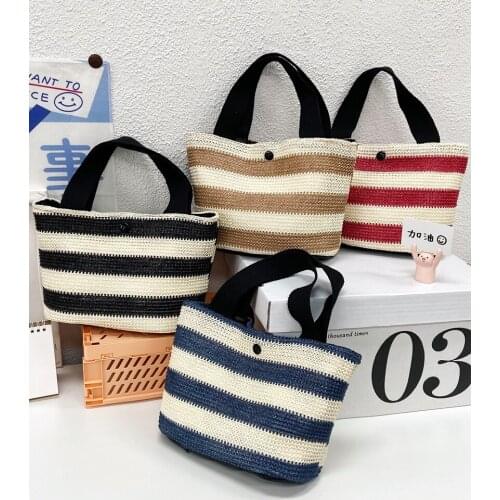 Summer Handbags Women Straw Bag 2021 Handmade Woven Basket Bolsa Tote Fashion Bohemian Beach Luxury Brand No Big Casual Hot Lady