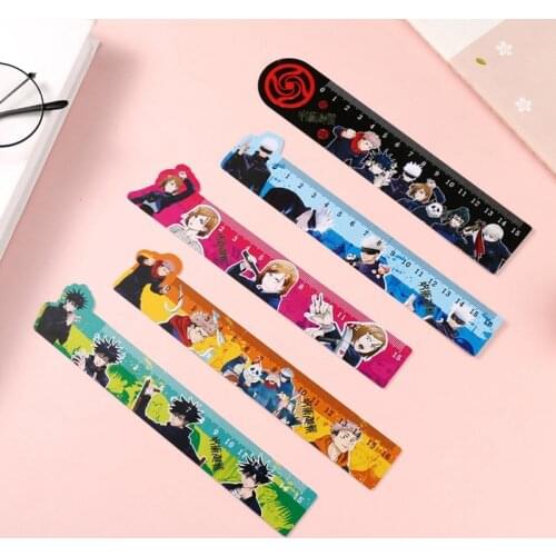 Anime Jujutsu Kaisen Cute Student Drawing Ruler Straight Ruler School Supply Kids Stationery Gift Itadori Yuuji