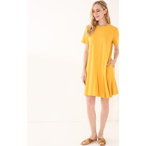 Желтые летние платья MCAO China At AliExpress